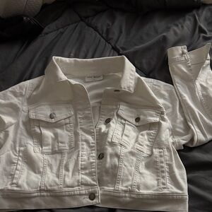 Lane Bryant Women's Off-White Jean Jacket